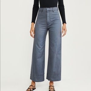 ABERCROMBIE high rise wide cropped pants